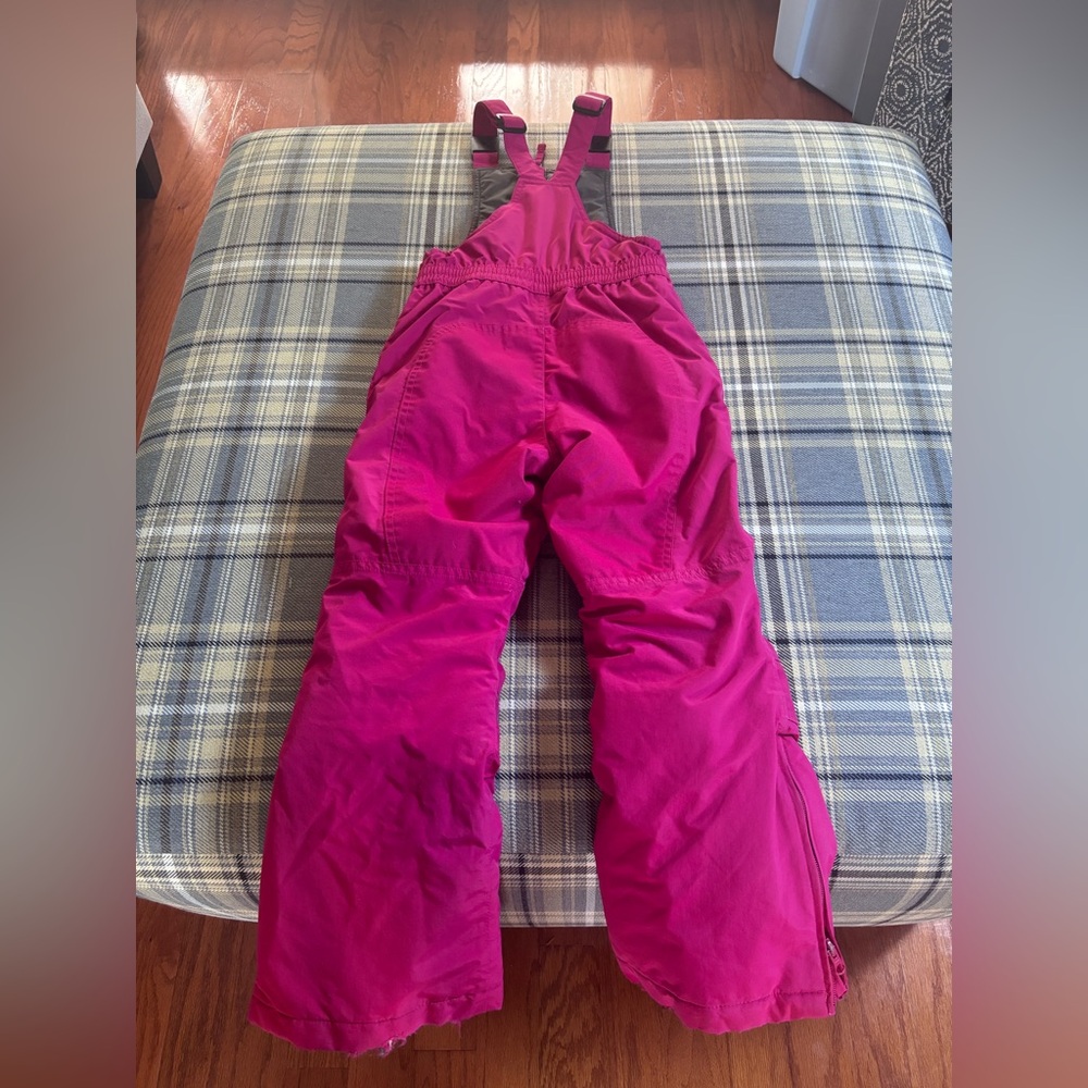 Lands end girls berry Pink ski snow bib pants - Picture 8 of 8